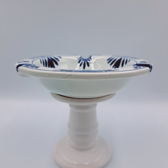 Vintage Blue Delft Hand Painted Holland Dutch Windmill House Ceramic Ashtray - Picture 5 of 9